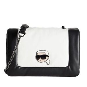 NWT Karl LAGERFELD Ikon Puffy Crossbody Shoulder Bag White